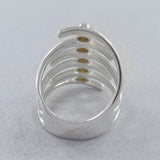 Mystic Quartz Spiral Silver Ring