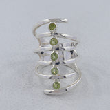 Mystic Quartz Spiral Silver Ring