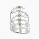 Amethyst Spiral Silver Rings