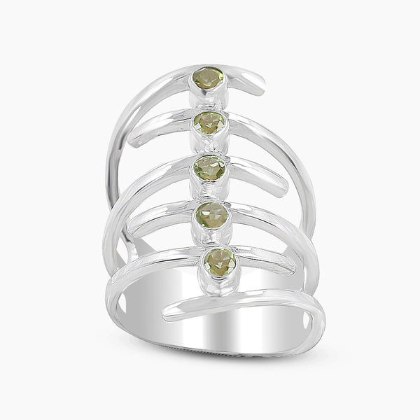 Amethyst Spiral Silver Rings
