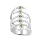 Mystic Quartz Spiral Silver Ring