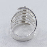 Mystic Quartz Spiral Silver Ring