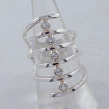 Mystic Quartz Spiral Silver Ring