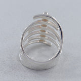 Mystic Quartz Spiral Silver Ring