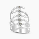 Amethyst Spiral Silver Rings