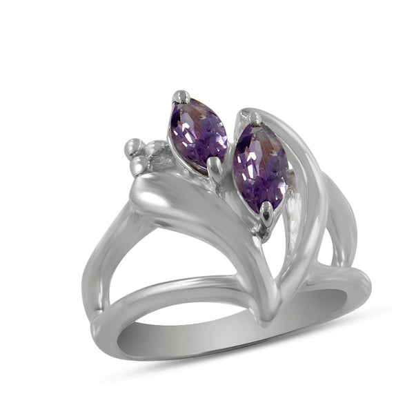 Amethyst Silver Rings