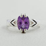 Amethyst  Sterling silver Ring