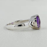 Amethyst  Sterling silver Ring