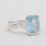 Blue Topaz Silver Rings