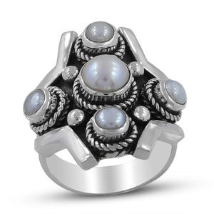 Natural Pearl 925 Sterling Silver Ring