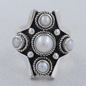 Natural Pearl 925 Sterling Silver Ring