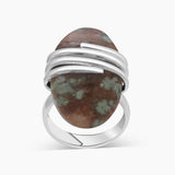 Spiderweb Jasper Silver Rings