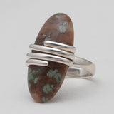 Spiderweb Jasper Silver Rings