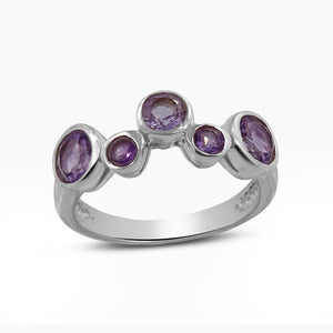 Natural Iolite Silver Rings