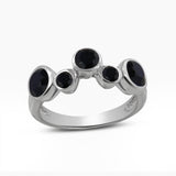 Natural Iolite Silver Rings