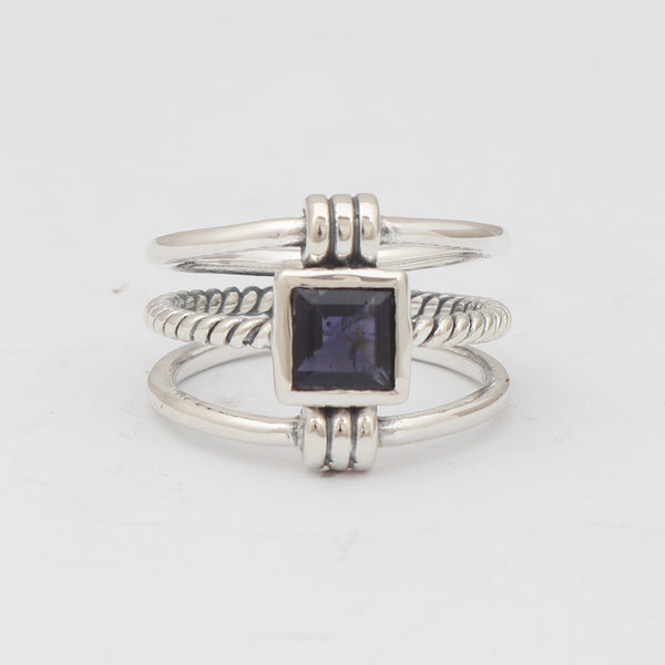 Iolite Silver Rings