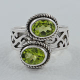 Peridot Gemstone 925 Sterling Silver Ring