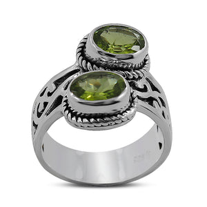 925 Sterling Silver Peridot Rings