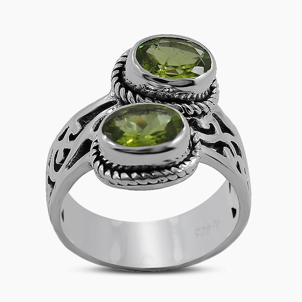 925 Sterling Silver Peridot Rings