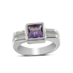 Amethyst Silver Rings