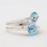 Blue Topaz Designer Silver Rings