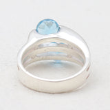 Blue Topaz Designer Silver Rings