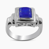 Larimar Gemstone Designer Silver Rings