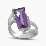 Green Amethyst Sterling Silver Rings