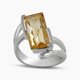 Green Amethyst Sterling Silver Rings