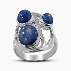 Rainbow Moonstone Silver Rings