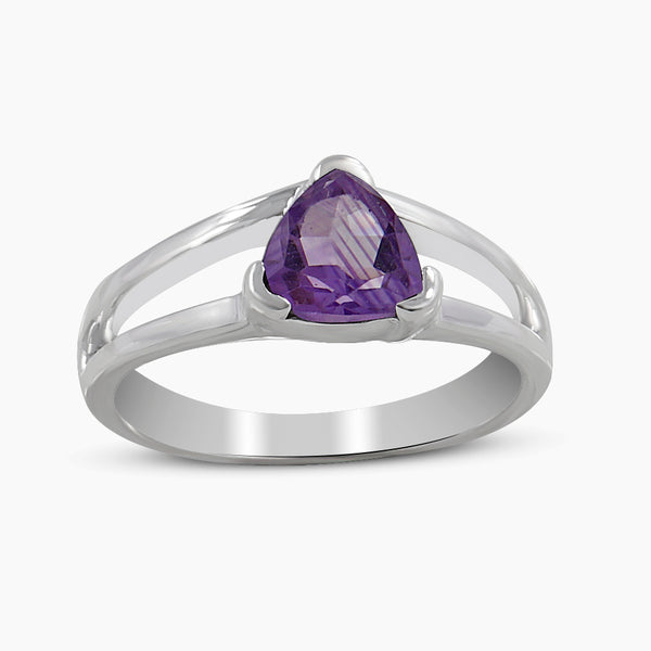 Amethyst Silver Rings
