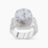 925 Sterling Silver Dendritic Opal Rings