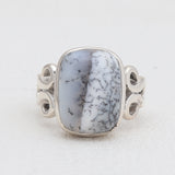 925 Sterling Silver Dendritic Opal Rings