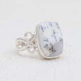 925 Sterling Silver Dendritic Opal Rings
