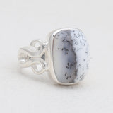 925 Sterling Silver Dendritic Opal Rings