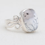 925 Sterling Silver Dendritic Opal Rings