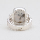 925 Sterling Silver Dendritic Opal Rings