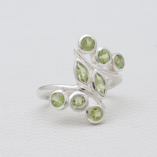 Peridot Silver Rings
