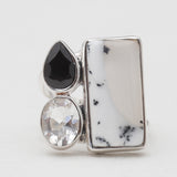 Dendritic Opal Silver Rings