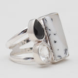 Dendritic Opal Silver Rings