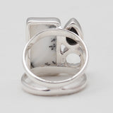 Dendritic Opal Silver Rings