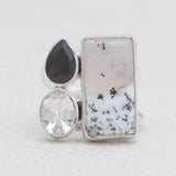 Dendritic Opal Silver Rings