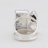 Dendritic Opal Silver Rings