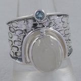 Blue Topaz Silver Ring