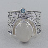 Blue Topaz Silver Ring