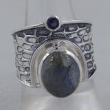 Blue Topaz Silver Ring