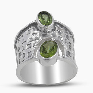 925 Sterling Silver Peridot Rings