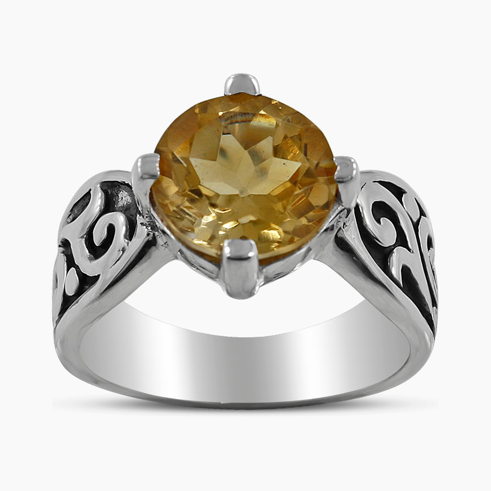 925 Sterling Silver Citrine Rings