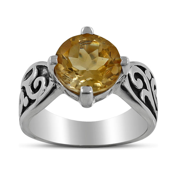925 Sterling Silver Citrine Rings