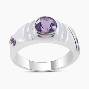 Natural Blue Topaz Silver Rings